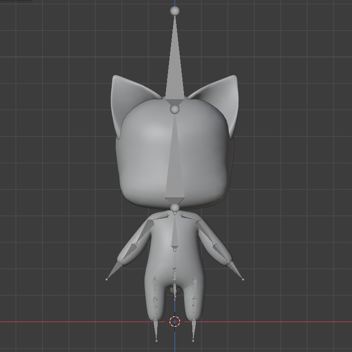 2頭身ちびキャラ3D素体 可動モデル