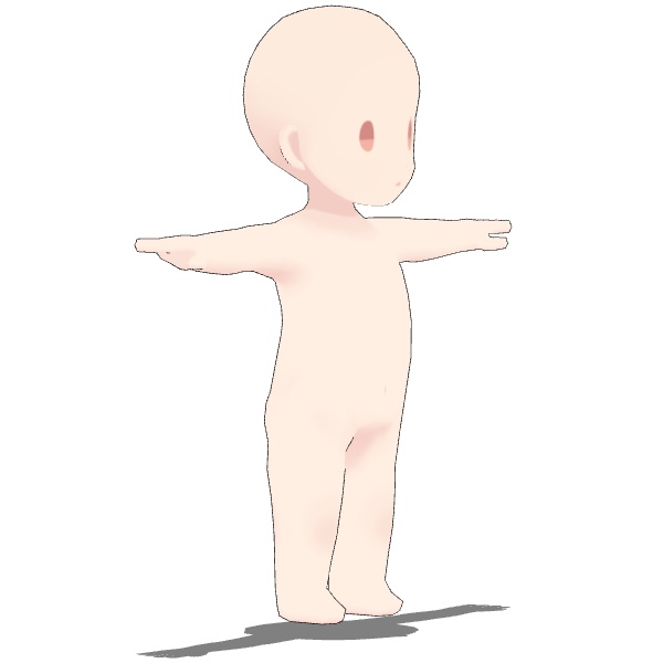 3頭身SD素体 可動モデル