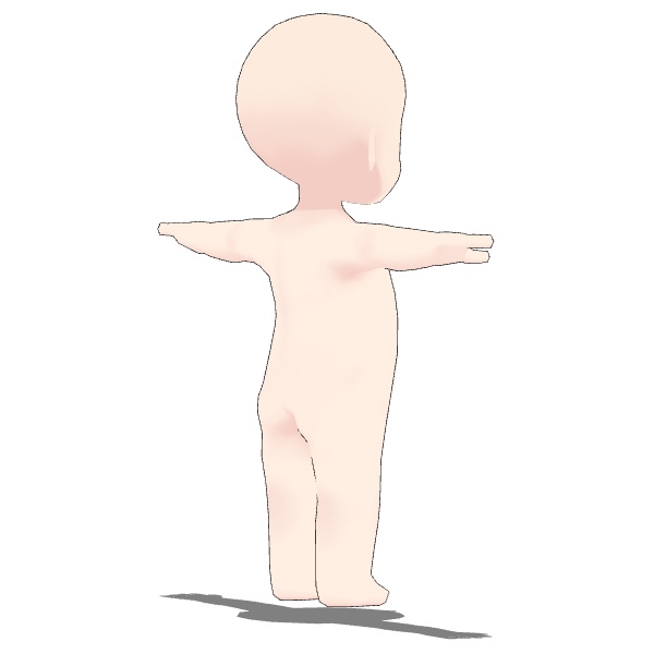 3頭身SD素体 可動モデル