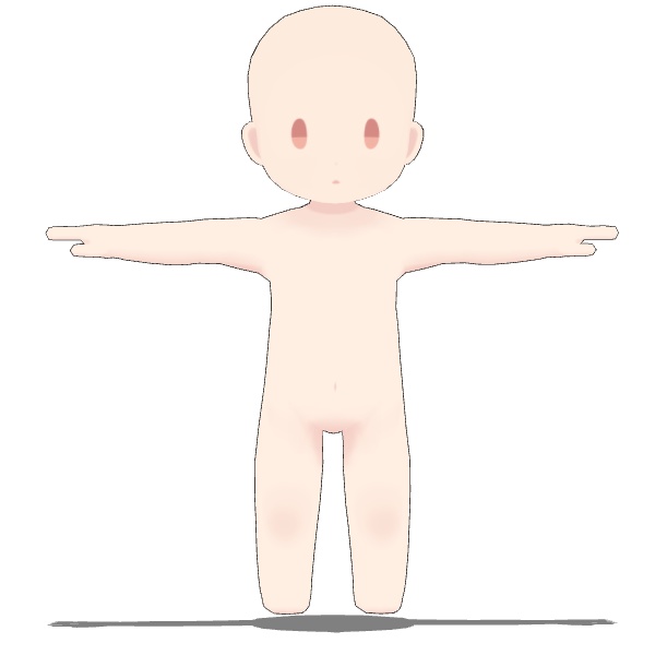 3頭身SD素体 可動モデル