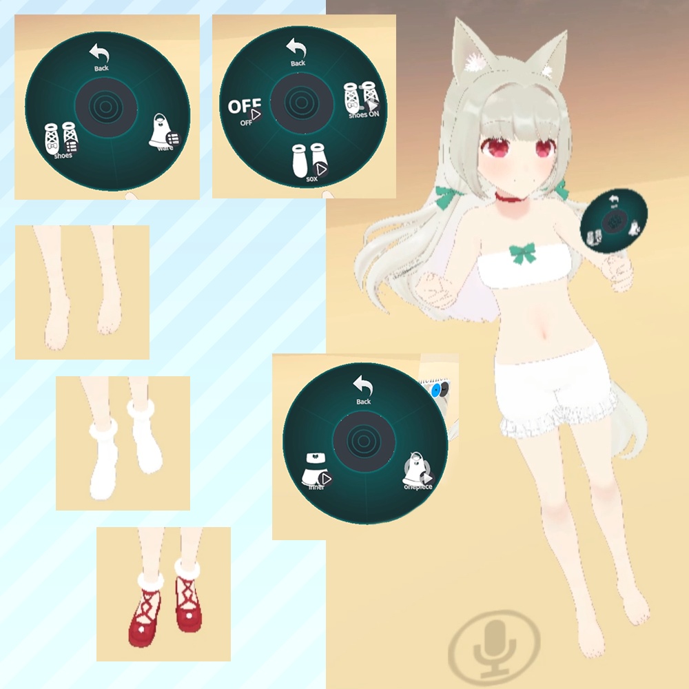 【メンテ中】オリジナル3Dモデル「狐のルナ」(素体付き)VRC向け