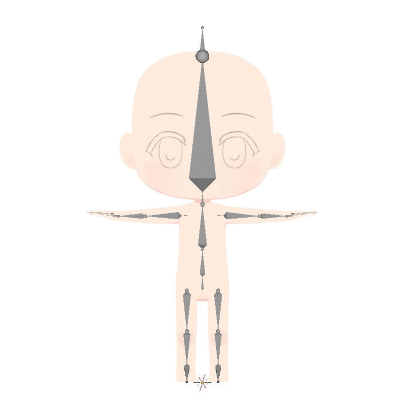 2.5頭身SD素体 可動モデル humanoid (クリスタデッサン人形、モデリング素材 )