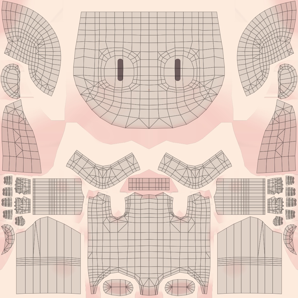 3Dモデル 身長差SD素体(クリスタ、unity用FBX)