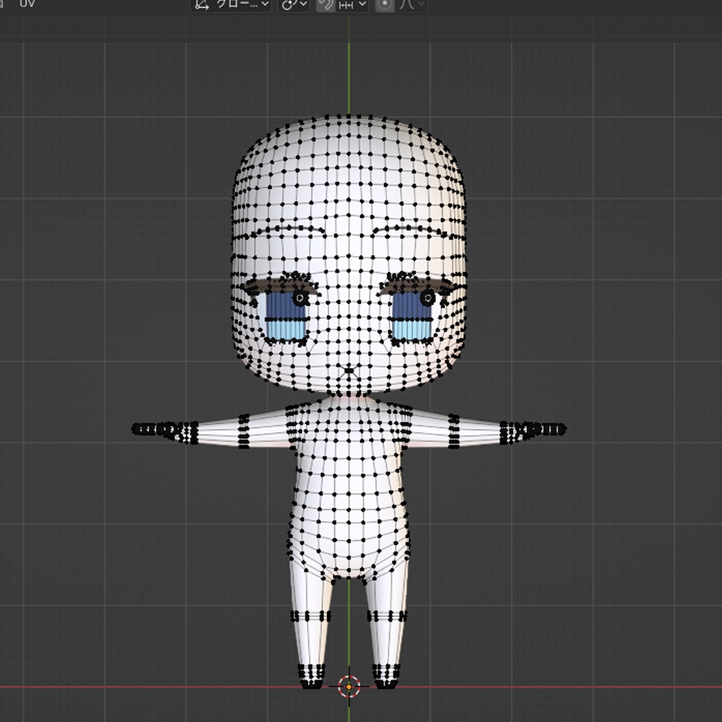【3Dデータ】2.3頭身ミニキャラ素体(クリスタ利用、トレース可)
