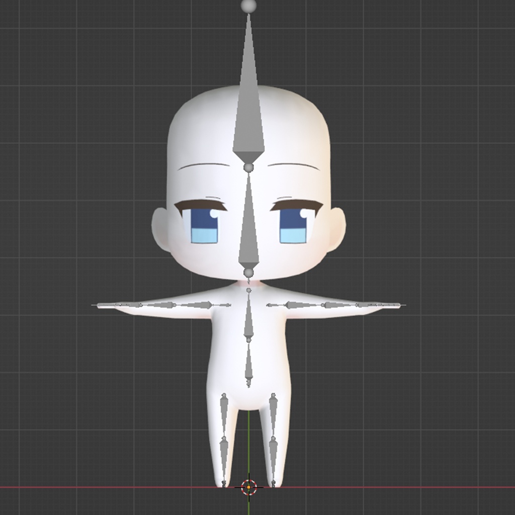 【3Dデータ】2.3頭身ミニキャラ素体(クリスタ利用、トレース可)