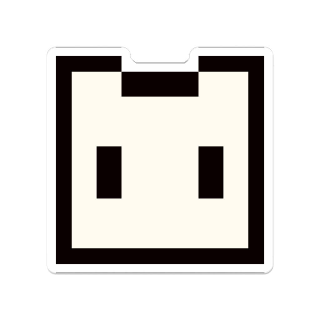 8bit アクリル寒天ねこバッジ