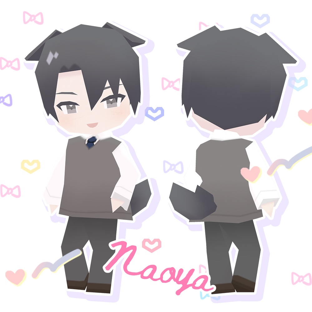 【Free】オリジナルアバター「ぷち尚也」「ぷち柚希」 | VRChat(PC/Quest),Cluster対応