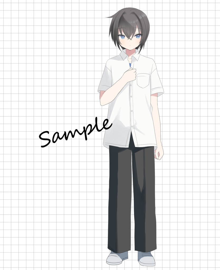 【クリスタ】少年素体むつき|3D少年頭部(顔)+6頭身体型データ