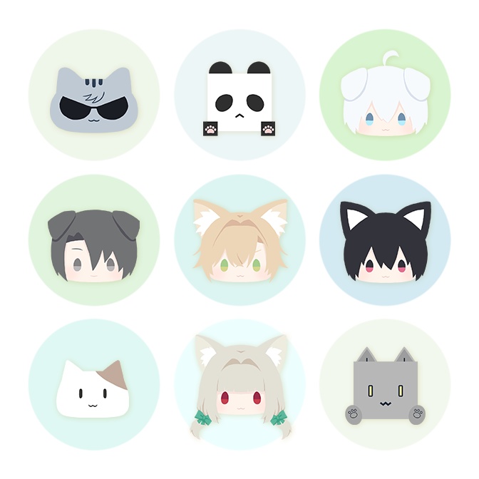 【VRChat用スタンプpsd】寒天ねこ屋アバターイラストデータ