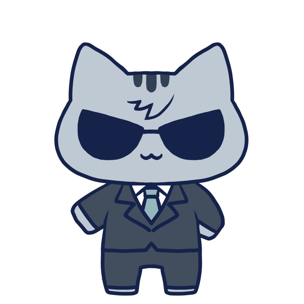 【VRChat用スタンプpsd】寒天ねこ屋アバターイラストデータ