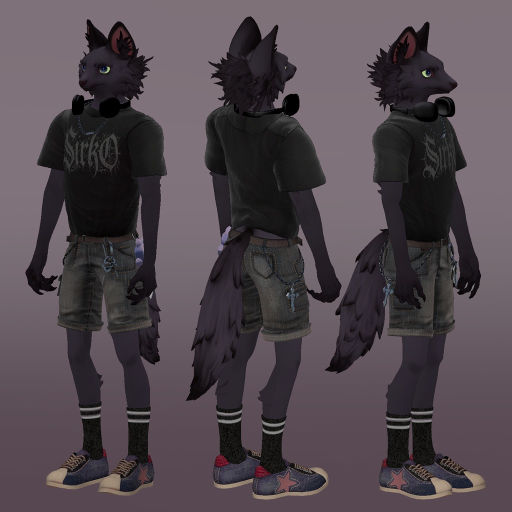 【VRChat用オリジナル3Dモデル】 -Sirko- シルコ