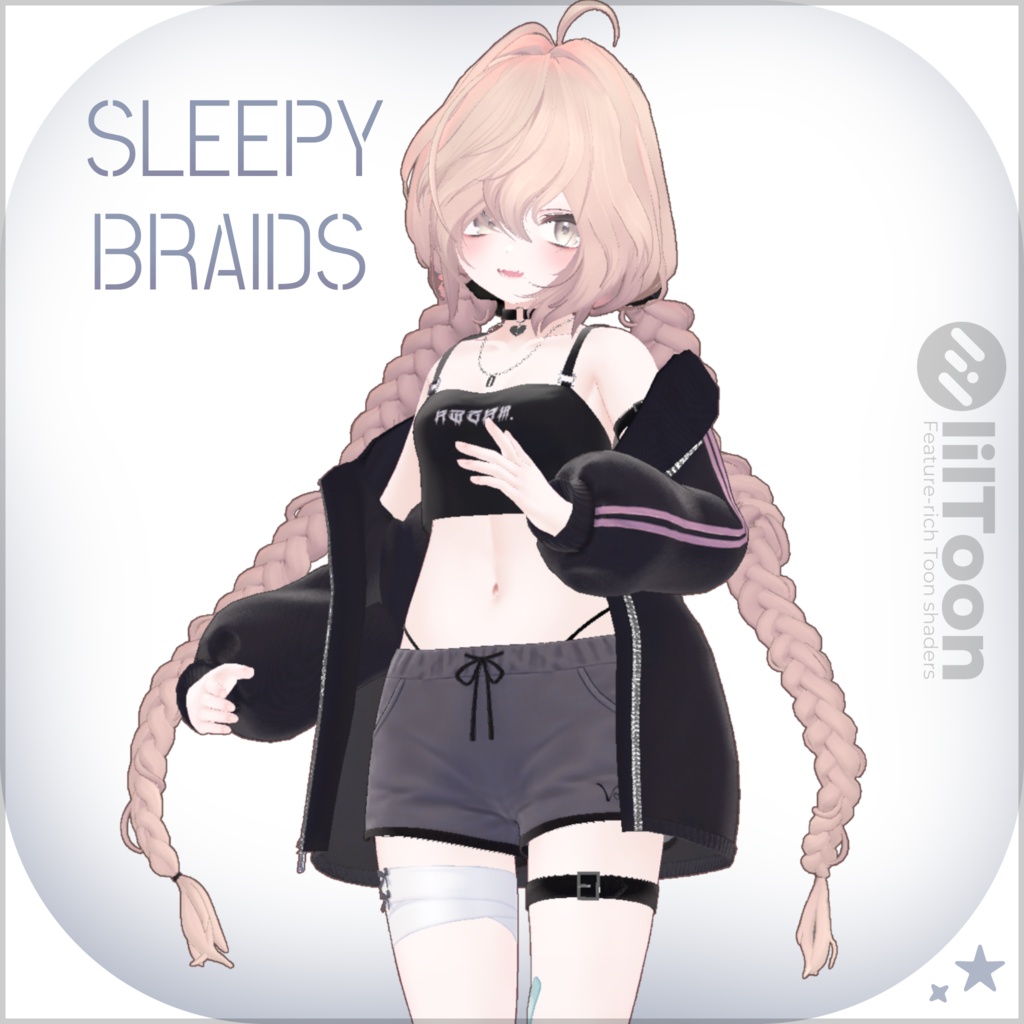 【9 avatars】【VRC Hair】【VRC想定】 - スリーピーブレイズ - Sleepy Braids