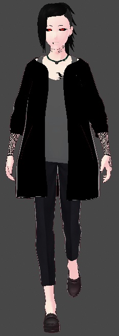 Uta (ウタ) Tokyo Ghoul model (Hair update, Nails, Costume update, Tattoo added) presets