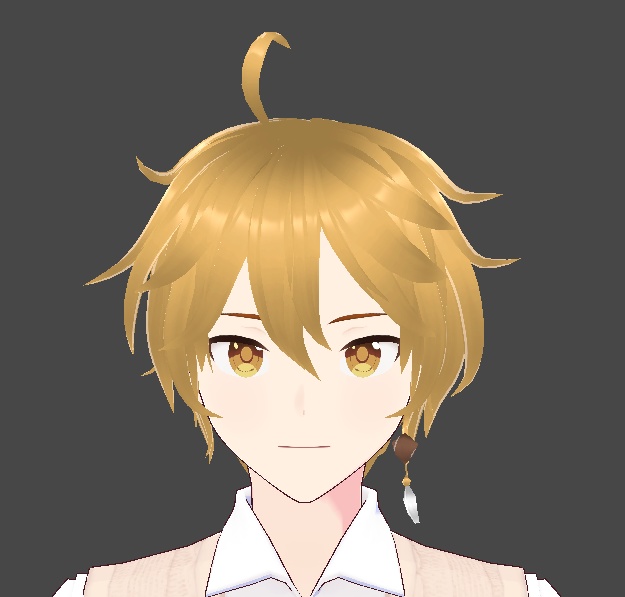 Aether / Sora (空) [Genshin Impact] School Uniform, short hair (-long hair tail) base