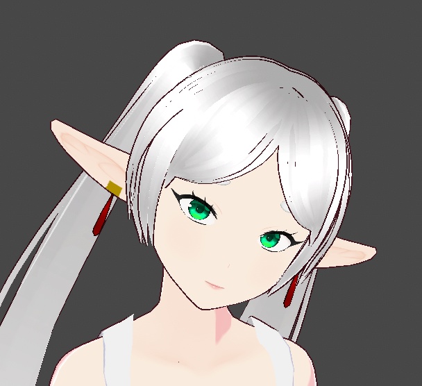 Frieren (フリーレン) Frieren: Beyond Journey's End (Hair, Eyes, Costume, Dress, Earings, Expressions) // White dress ver. preset