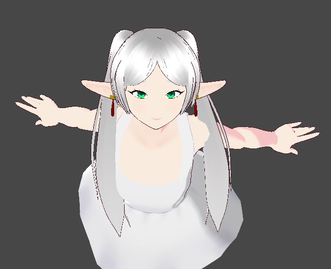 Frieren (フリーレン) Frieren: Beyond Journey's End (Hair, Eyes, Costume, Dress, Earings, Expressions) // White dress ver. preset