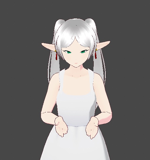 Frieren (フリーレン) Frieren: Beyond Journey's End (Hair, Eyes, Costume, Dress, Earings, Expressions) // White dress ver. preset