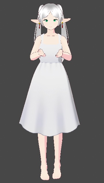 Frieren (フリーレン) Frieren: Beyond Journey's End (Hair, Eyes, Costume, Dress, Earings, Expressions) // White dress ver. preset