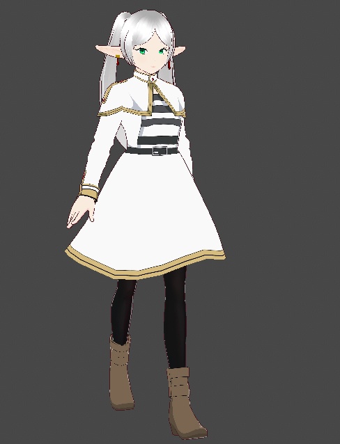 Frieren (フリーレン) Frieren: Beyond Journey's End (Hair, Eyes, Costume, Dress, Earings, Expressions) // White dress ver. preset