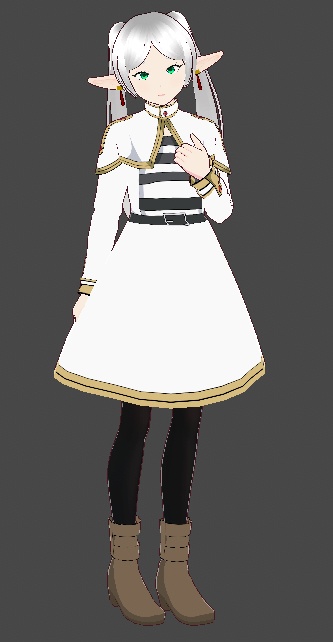 Frieren (フリーレン) Frieren: Beyond Journey's End (Hair, Eyes, Costume, Dress, Earings, Expressions) // White dress ver. preset