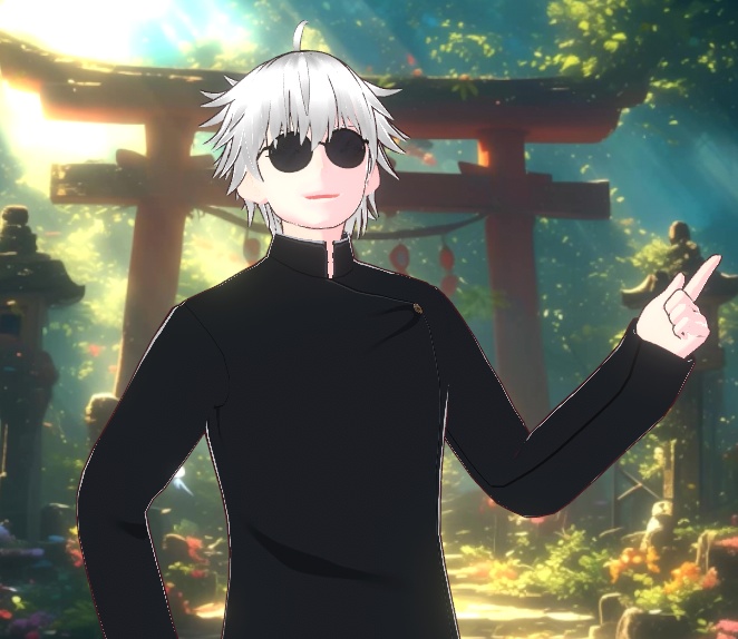 Gojo Satoru (五条悟) Jujutsu Kaisen (呪術廻戦) (Hair, Uniform, Face, Eyes, Glasses, Expressions) presets