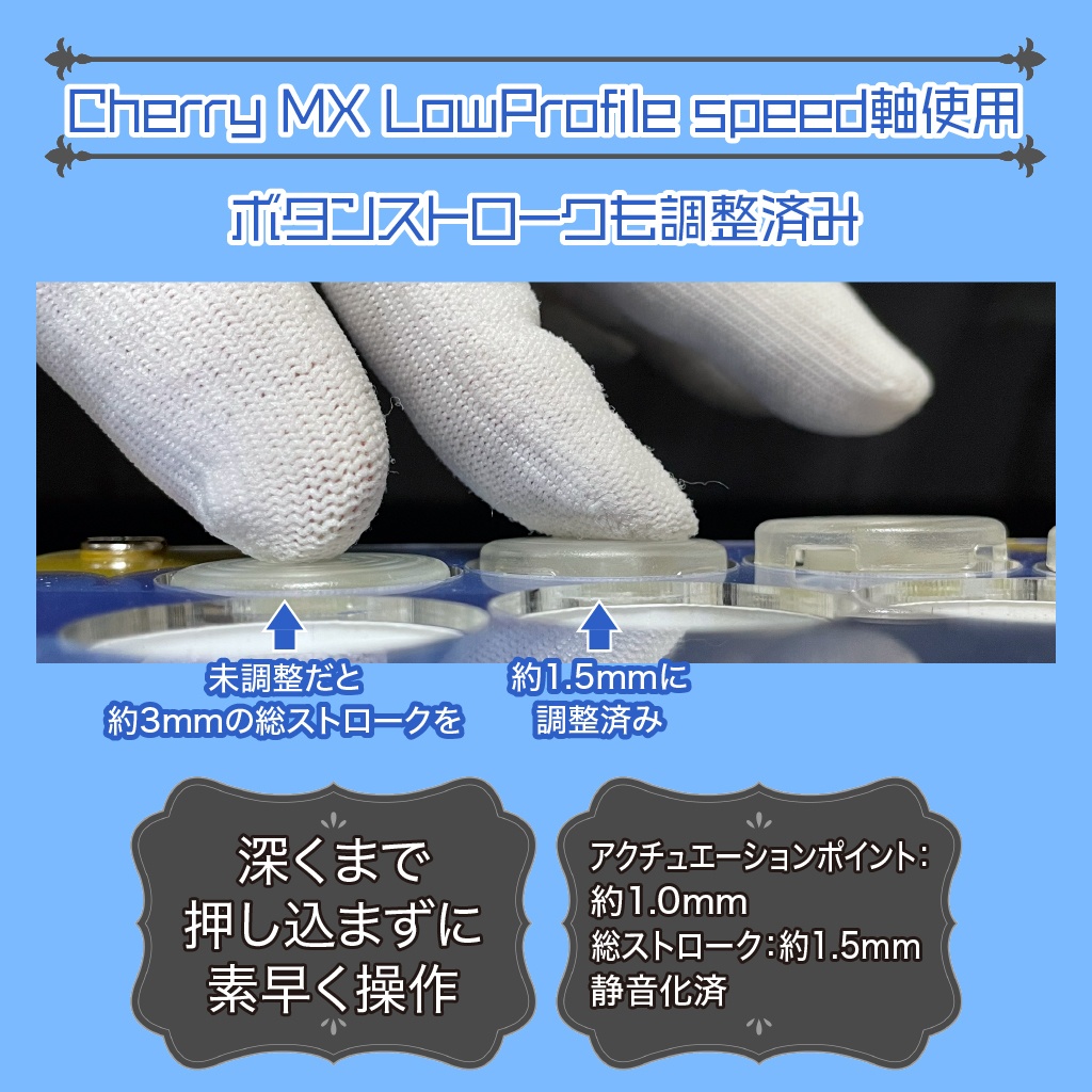 薄型レバーレスコントローラー「pfLEFTY」(左利き用?ボタン配置)