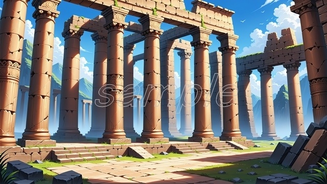 「古代の安らぎ」_(セール価格中！)【高精細背景素材】