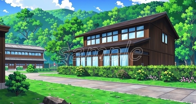 「緑のオアシス」_(セール価格中！)【高精細背景素材】