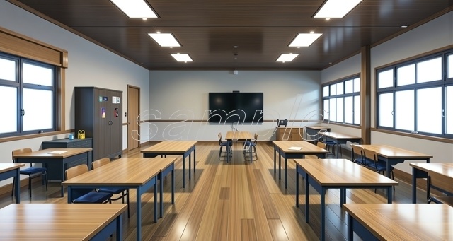 静かな学びのセミナー教室_(セール価格中！)【高精細背景素材】