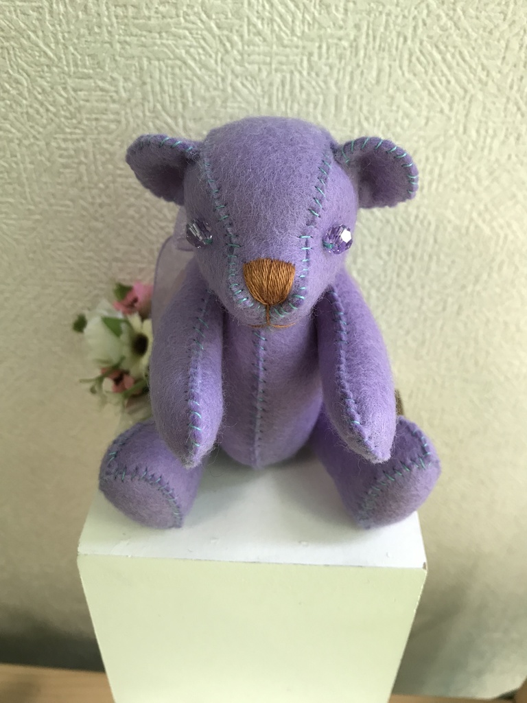 11色テディベア(薄紫)