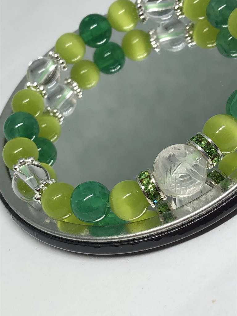 男女★五本爪龍水晶★開運★お洒落ブレスレット★天然石 パワーストーン