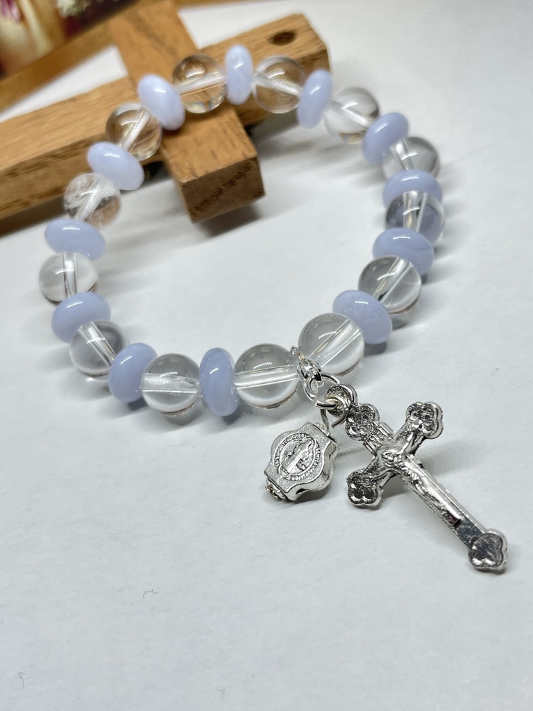 ロザリオブレスレット✳︎聖ベネディクトメダイ&キリスト十字架