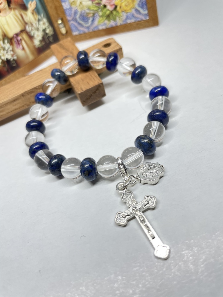 ロザリオブレスレット✳︎聖ベネディクトメダイ&キリスト十字架