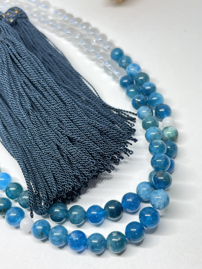 全宗派共通✳︎本式108珠念珠✳︎ブルーアパタイト✳︎数珠
