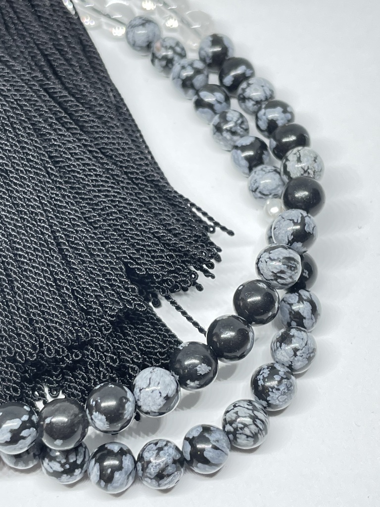 全宗派共通✳︎本式108珠念珠✳︎スノーフレークオブシディアン ✳︎数珠