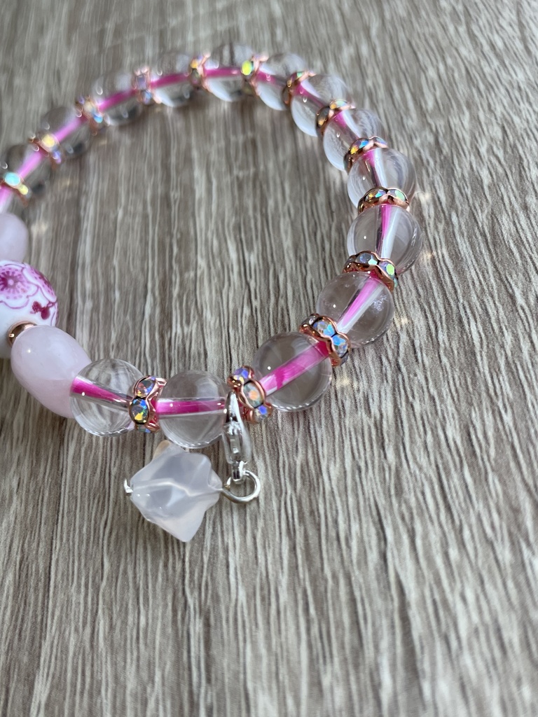 ピンク系 デザインブレスレット