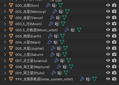 太陽系の惑星3D【Blender/FBX/Clip】