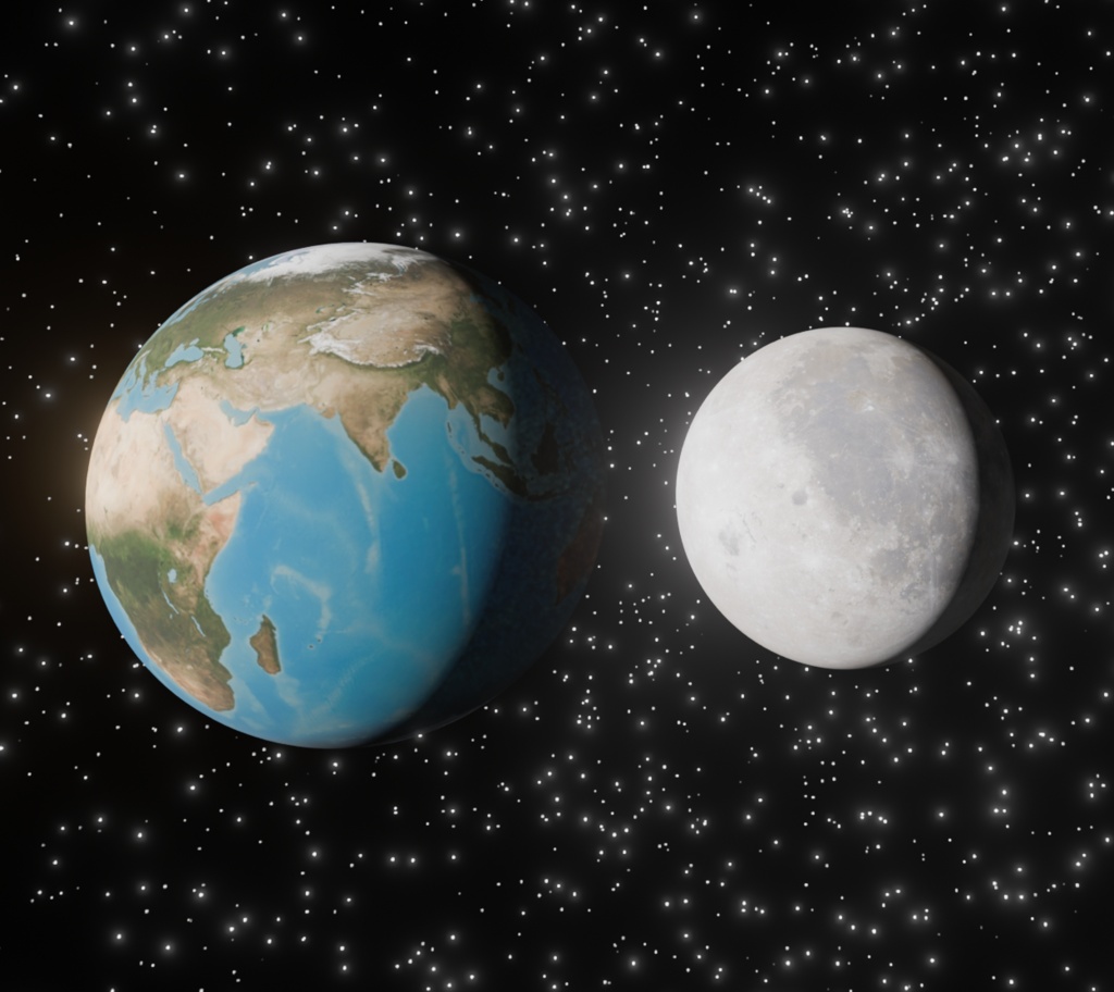 太陽系の惑星3D【Blender/FBX/Clip】