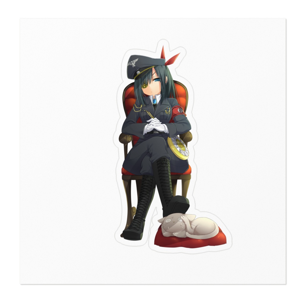 暇劇、柊りん(軍服:ステッカー)