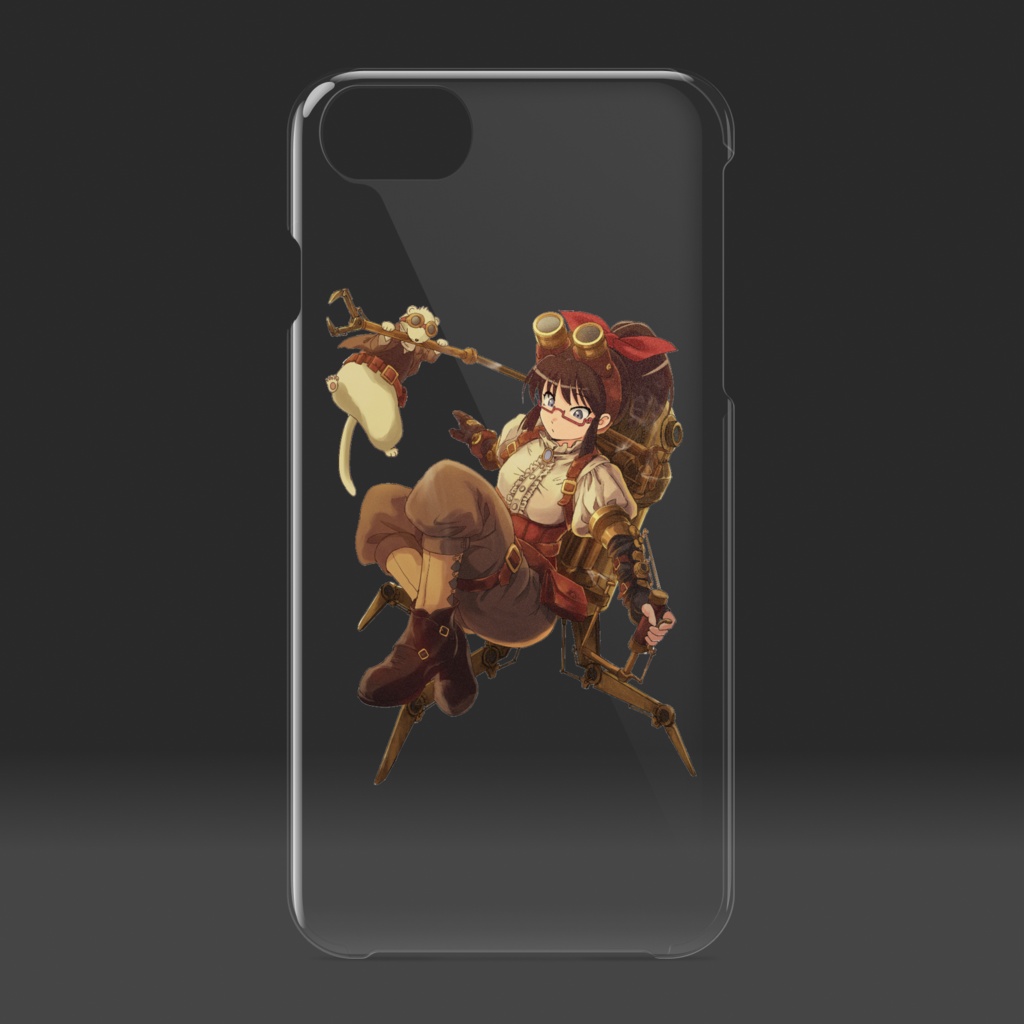 暇劇、柊りん(スチームパンク:クリアiPhoneケース)