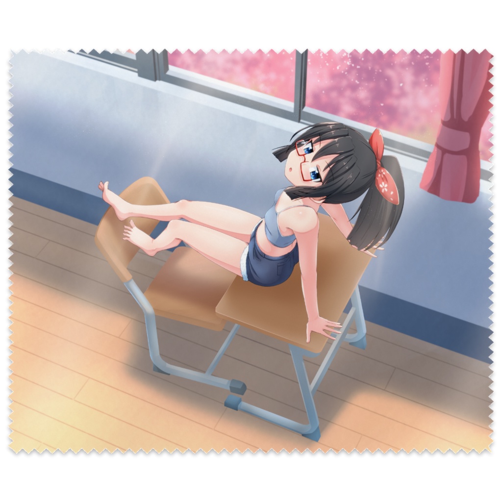 暇劇、柊りん(私服:メガネ拭き)