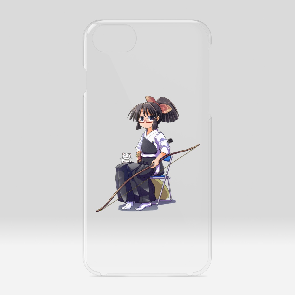 暇劇、柊りん（弓道着Ｃ：クリアiPhoneケース）