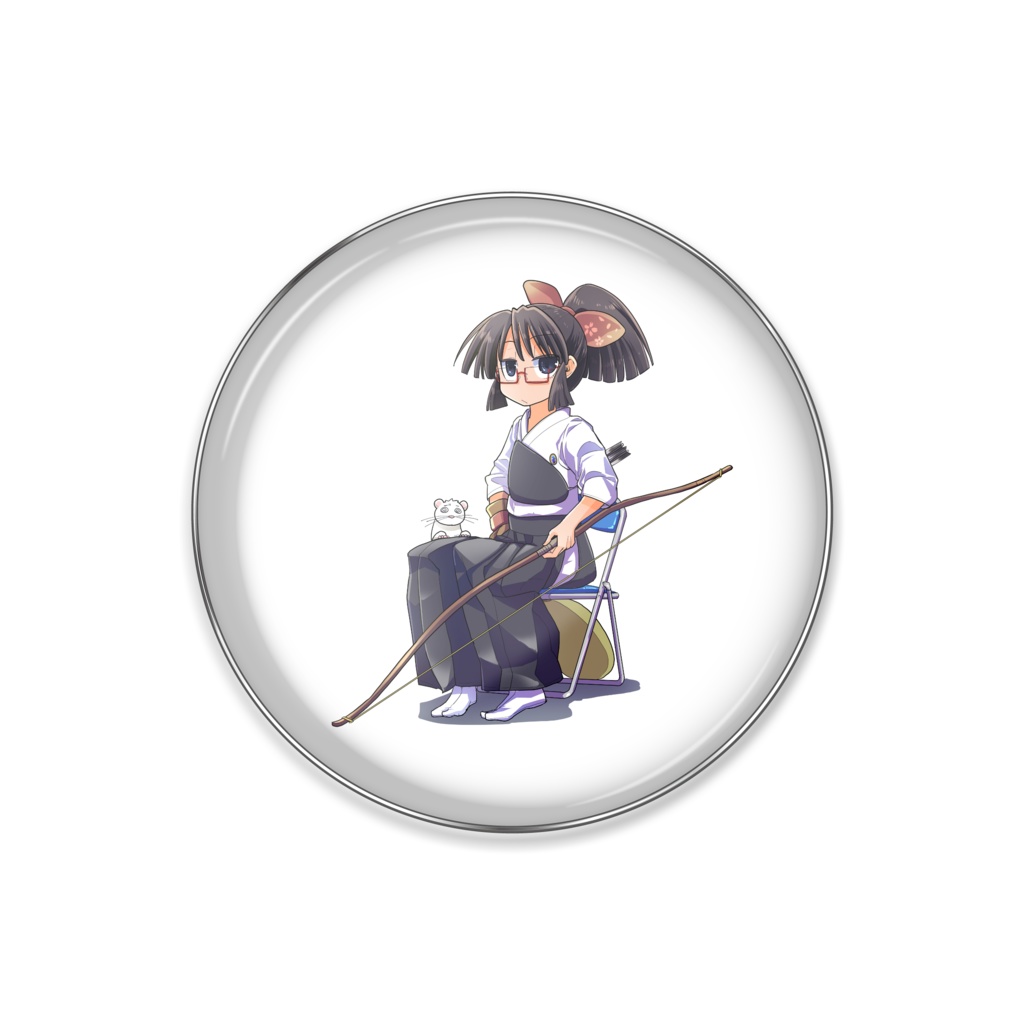 暇劇、柊りん（弓道着Ｃ：ピンバッジ）