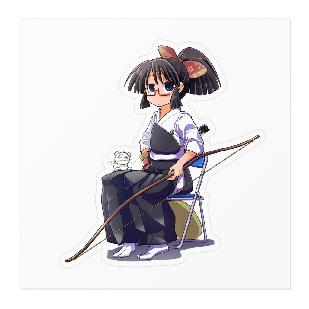 暇劇、柊りん(弓道着C:ステッカー)