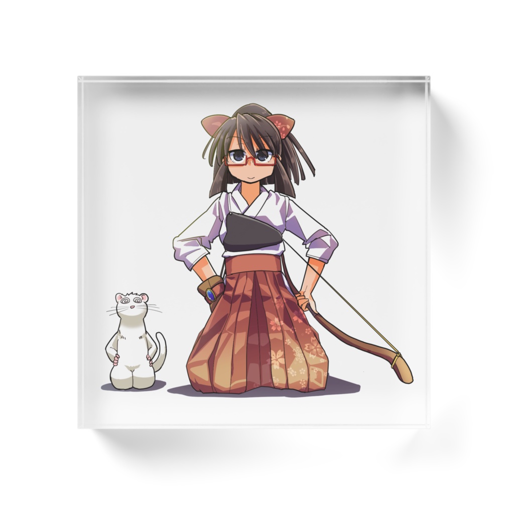 暇劇、柊りん(弓道着B:アクリルブロック)