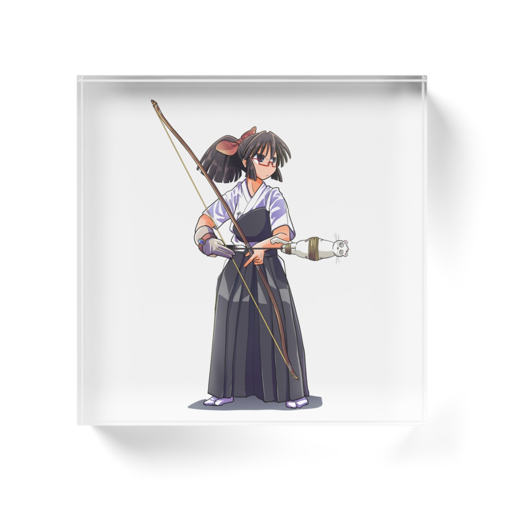 暇劇、柊りん(弓道着A:アクリルブロック)