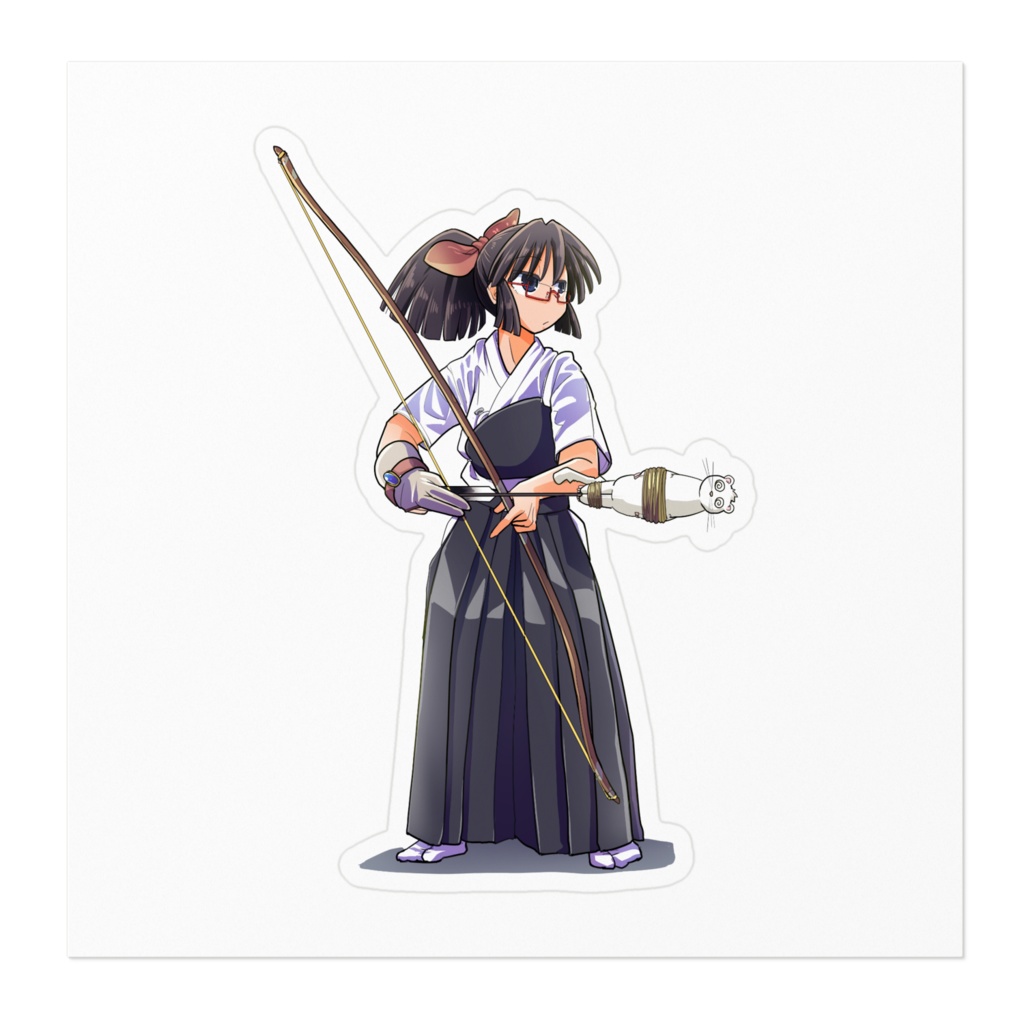 暇劇、柊りん(弓道着A:ステッカー)