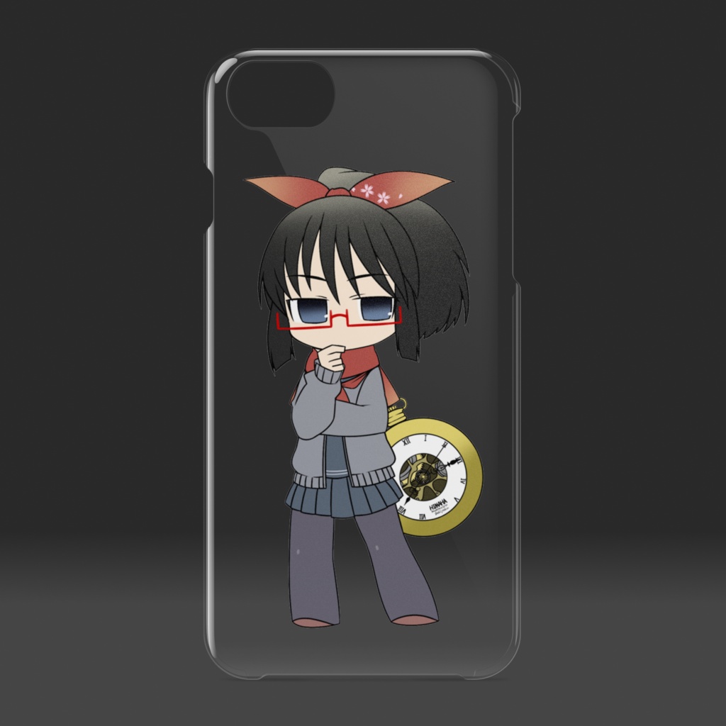 暇劇、柊りん(デフォルメC:クリアiPhoneケース)