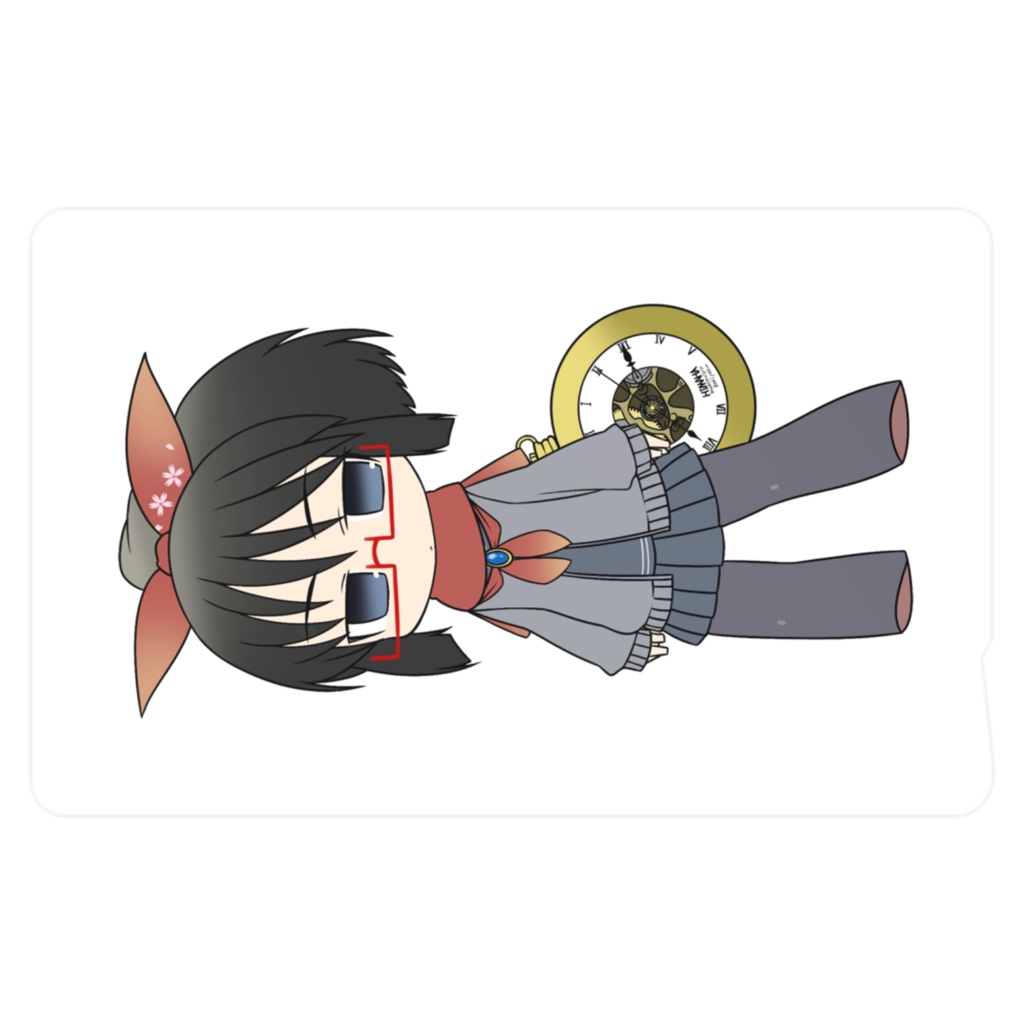 暇劇、柊りん（デフォルメ四種：ICカードステッカー）