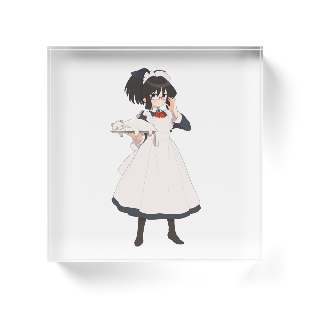 暇劇、柊りん(メイド服:アクリルブロック)